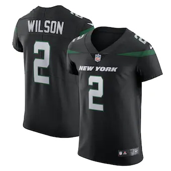 mens nike zach wilson stealth black new york jets vapor eli